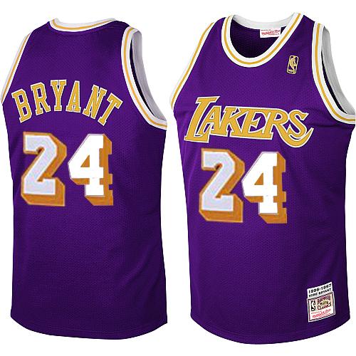Mens Mitchell and Ness Los Angeles Lakers 24 Kobe Bryant Swingman ...